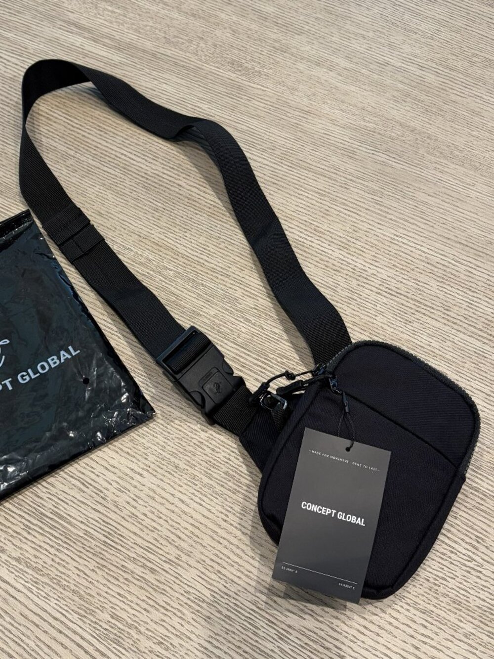 Concept Global Travel Sling Bag 2.0 Mini Black RFID Anti-Theft Crossbody NWT